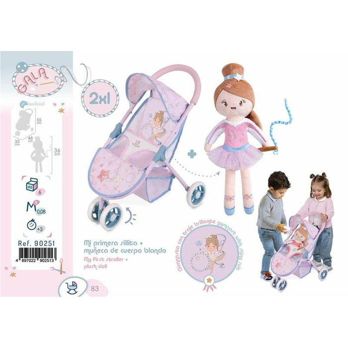 Decuevas Silla de muñeca con muñeca de cuerpo blando Decuevas Silla de muñeca con muñeca de cuerpo blando