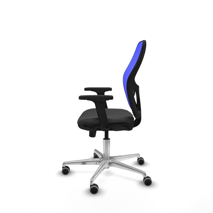 PIQUERAS Y CRESPO Silla de oficina Jorquera con mecanismo Sincro/Traslack, Gris oscuro y Azul