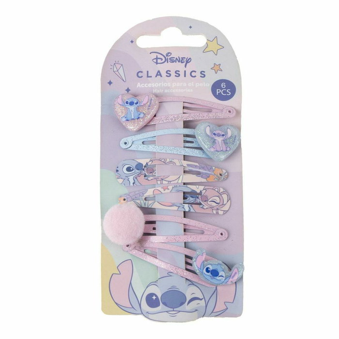 Cerdá Accesorios Pelo Clips 6 Piezas Stitch Azul