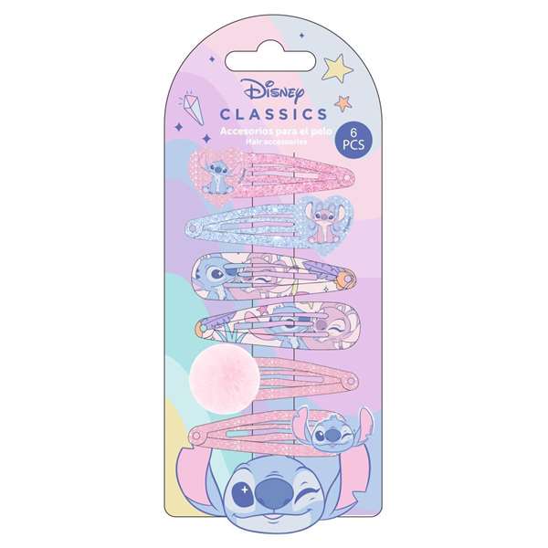 Cerdá Accesorios pelo clips 6 piezas Stitch Cerdá Accesorios pelo clips 6 piezas Stitch