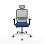 PIQUERAS Y CRESPO Silla de oficina Haches Azul y Gris