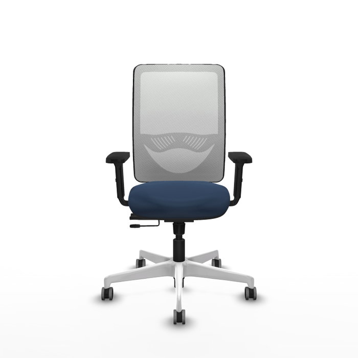 PIQUERAS Y CRESPO Silla de oficina Zulema con mecanismo Sincro/Traslack Azul marino y Blanco PIQUERAS Y CRESPO Silla de oficina Zulema con mecanismo Sincro/Traslack Azul marino y Blanco