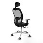 PIQUERAS Y CRESPO Silla de oficina Jorquera con mecanismo Sincro/Traslack, Negro y Gris