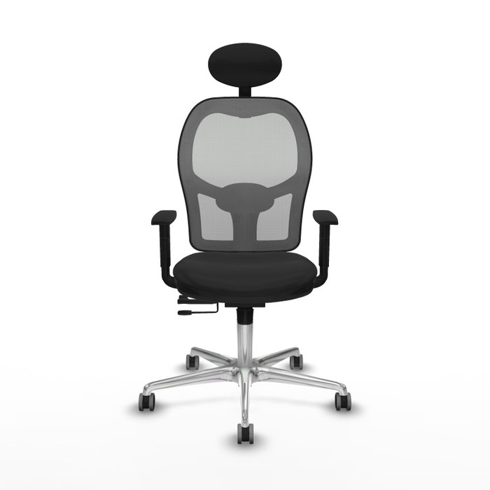 PIQUERAS Y CRESPO Silla de oficina Jorquera con mecanismo Sincro/Traslack, Negro y Gris