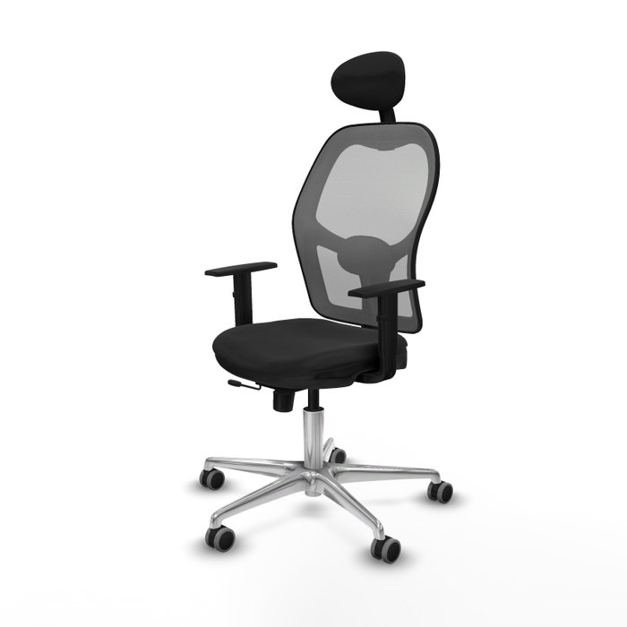 PIQUERAS Y CRESPO Silla de oficina Jorquera con mecanismo Sincro/Traslack, Negro y Gris
