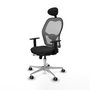 PIQUERAS Y CRESPO Silla de oficina Jorquera con mecanismo Sincro/Traslack, Negro y Gris