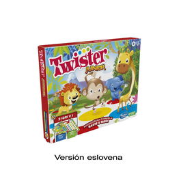 Hasbro Gaming F7478 Twister Junior Juego 2 en 1 Safari de Animales Fiesta Salvaje Idioma Esloveno