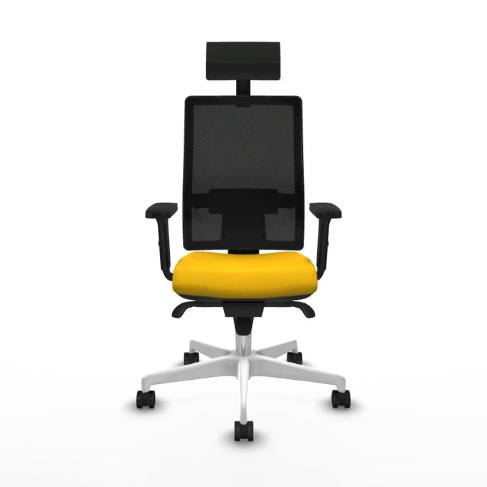 PIQUERAS Y CRESPO Silla de oficina Horna con mecanismo Sincro, Amarillo y Negro PIQUERAS Y CRESPO Silla de oficina Horna con mecanismo Sincro, Amarillo y Negro