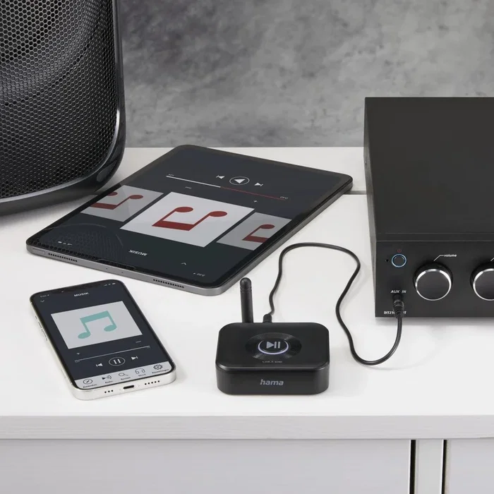 Hama Adaptador Bluetooth Link.it Receptor BT 5.3 Jack USB-C MicroSD
