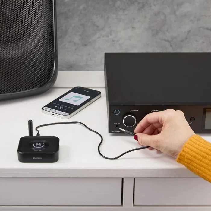 Hama Adaptador Bluetooth Link.it Receptor BT 5.3 Jack USB-C MicroSD