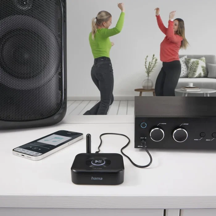 Hama Adaptador Bluetooth Link.it Receptor BT 5.3 Jack USB-C MicroSD