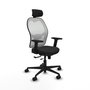 PIQUERAS Y CRESPO Silla de oficina Jorquera con mecanismo Sincro/Traslack, Negro/Blanco