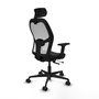 PIQUERAS Y CRESPO Silla de oficina Jorquera con mecanismo Sincro/Traslack, Negro/Blanco