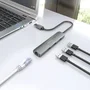 Aisens USB 3.0 Dock 4 en 1 con Ethernet Gigabit y 3x USB-A, Gris