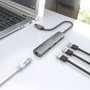 Aisens USB-A Docking Station con Ethernet Gigabit y 3 puertos USB-A, Gris