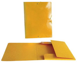 SENFORT Carpeta de solapas plástico brillo láser amarillo Folio