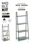 Moblekit Estanteria 4 Niveles Metal-Madera 60x34.5x150 cm (3 Unidades)