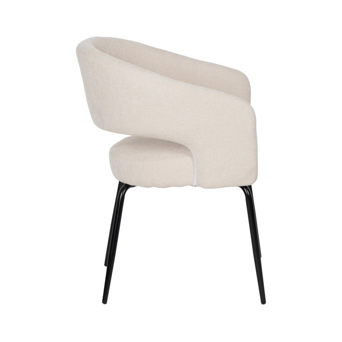 Ixia Silla Blanca Tejido-Metal Contract