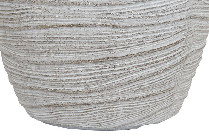 DKD Home Decor Maceta Terraza Y Jardin Beige 45x45x43.5 cm Set de 3 Piezas Magnesia Fibra Vidrio