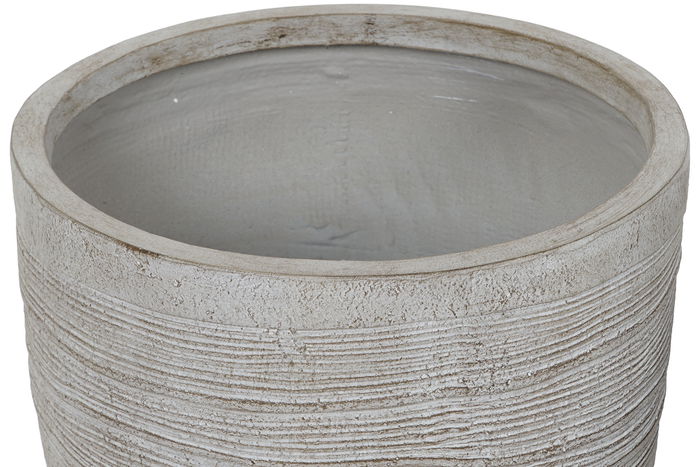 DKD Home Decor Maceta Terraza Y Jardin Beige 45x45x43.5 cm Set de 3 Piezas Magnesia Fibra Vidrio