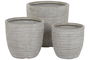 DKD Home Decor Maceta Terraza Y Jardin Beige 45x45x43.5 cm Set de 3 Piezas Magnesia Fibra Vidrio