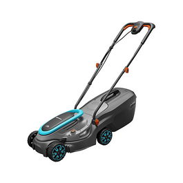 GARDENA Akku-Rasenmäher PowerMax 32/18V P4A - Cortacésped Manual a Batería, 32 cm de Corte, Bolsa 30L, para hasta 300 m²
