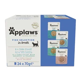 Applaws Cat Sobre con Caldo de Pescado 24x70g