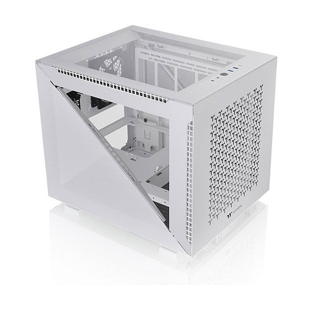 Thermaltake Divider 200 TG Air Snow Micro Torre PC Blanco Vidrio Templado