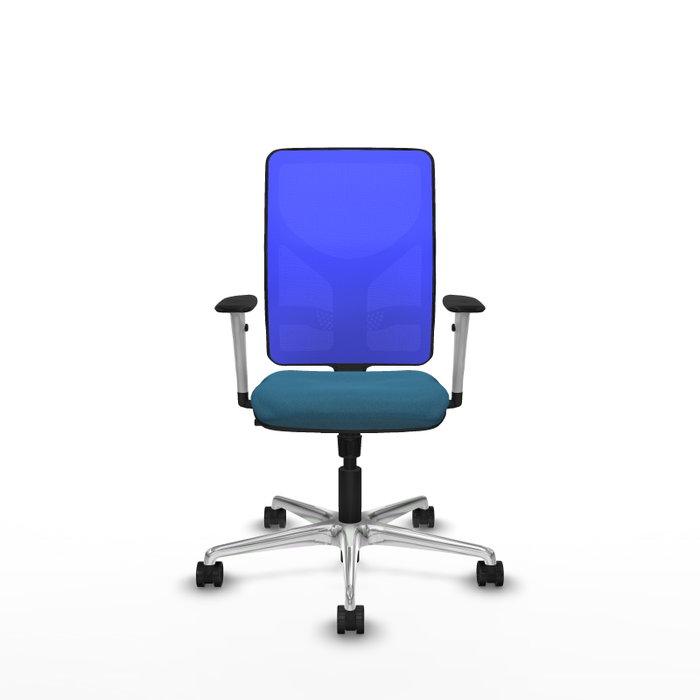PIQUERAS Y CRESPO Silla de oficina Motilla con mecanismo Sincro, Verde petróleo y Azul