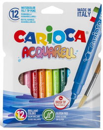 Rotulador Fibra Carioca Lavable Acquarell Caja De 12