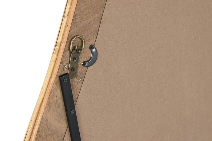 DKD Home Decor Espejo Natural Ratán Cristal 3 x 120.5 x 71 cm