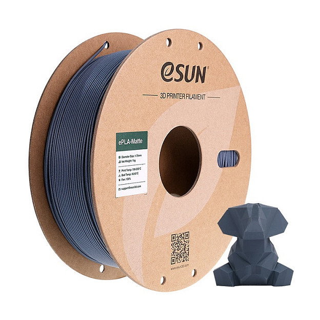 eSun EPLA-MATTE Filamento 1,75mm Dark Grey 1kg eSun EPLA-MATTE Filamento 1,75mm Dark Grey 1kg