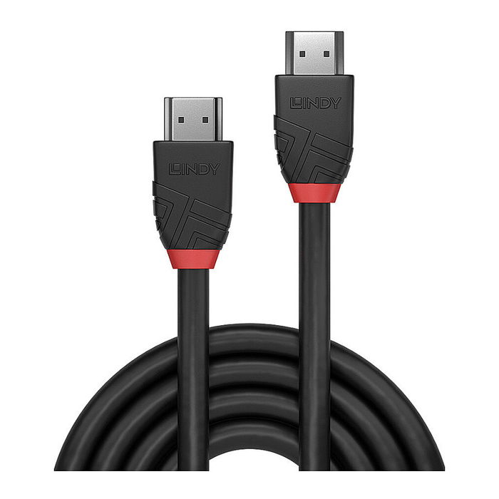LINDY Cable HDMI 2.1 8K 60Hz 48Gbps, 0.5 Metros, Color Negro, Referencia 36770 - Conectores Dorados y Alta Velocidad para Dolby Atmos y DTS:X