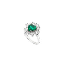 Chiara Ferragni Anillo Emerald Ring Halo CZ+NANO Talla 16
