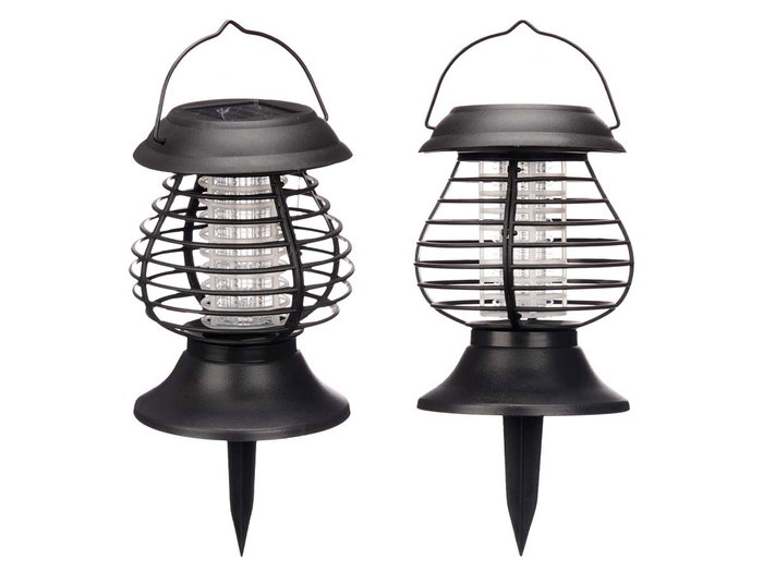 Ibergarden Farol Exterior Antimosquito Zapper Doble Función Negro 13.5x13.5x19 cm (Set de 8)