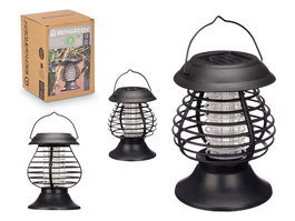Ibergarden Farol Exterior Antimosquito Zapper Doble Función Negro 13.5x13.5x19 cm (Set de 8)