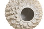 DKD Home Decor Jarrón de Gres Blanco con Detalles de Pinchos
