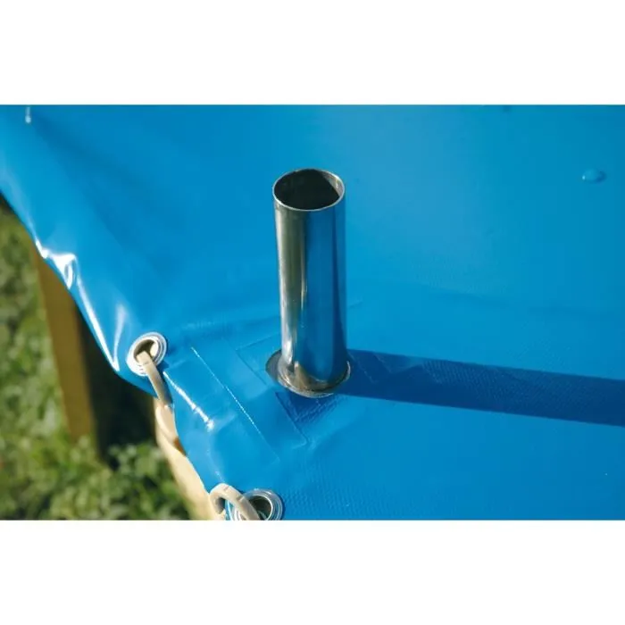 Ubbink Cubierta de invierno y seguridad para piscina de madera Octogonal 400x610 Espesor 550gr Norma NF P 90-308