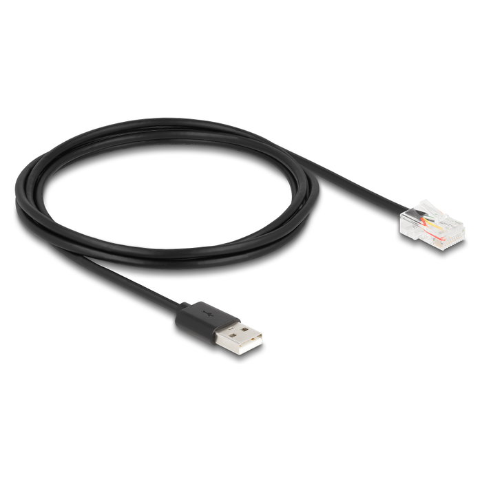 DeLOCK Cable de comunicación USB 2.0 Tipo-A a USB RJ50 2 m Negro