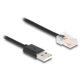 DeLOCK Cable de comunicación USB 2.0 Tipo-A a USB RJ50 2 m Negro