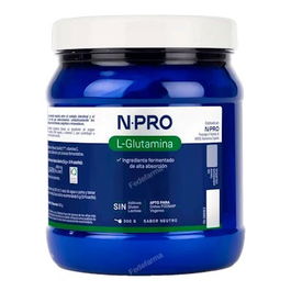 NPRO L-Glutamina 300Gr con Vitamina C de Alta Absorción