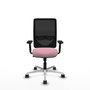 PIQUERAS Y CRESPO Silla de oficina Zulema Rosa y Negro con Mecanismo Sincro