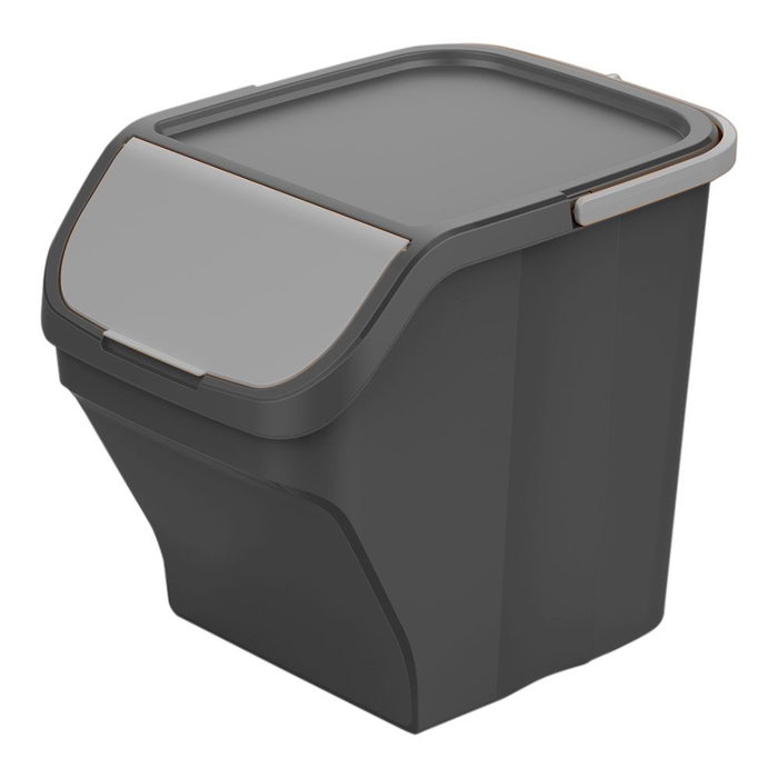 Mondex Cubo de Reciclaje Stack'n Sort 25 Litros, Apilable con Tapa, Color Gris, 30 x 40 x挥34 cm Mondex Cubo de Reciclaje Stack'n Sort 25 Litros, Apilable con Tapa, Color Gris, 30 x 40 x挥34 cm