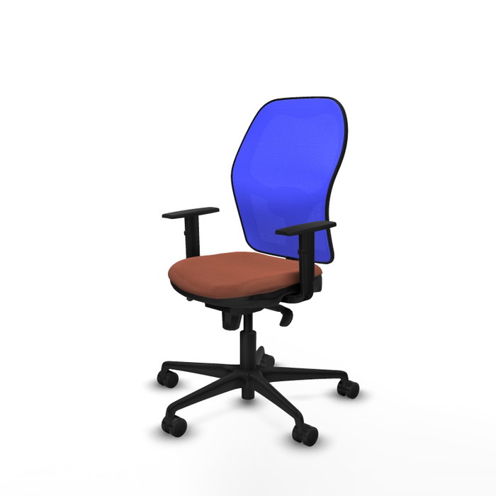 PIQUERAS Y CRESPO Silla de oficina Jorquera con mecanismo Sincro, Tela Marrón y Malla Azul PIQUERAS Y CRESPO Silla de oficina Jorquera con mecanismo Sincro, Tela Marrón y Malla Azul