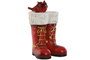 DKD Home Decor Macetero Navidad Tradicional Rojo Botas Magnesia 23 x 37.5 x 26 cm (2 Unidades)