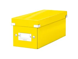 Leitz Caja Click&Store Plegable para CDs, 5 Litros, Amarillo, 143x147x352 mm