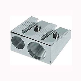 Faber Castell 50-34 Afilalápices Doble Metálico Plata para Lápices Estándar y Jumbo