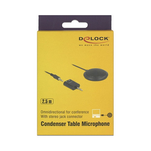 DeLOCK 65873 Micrófono de superficie omnidireccional para conferencias