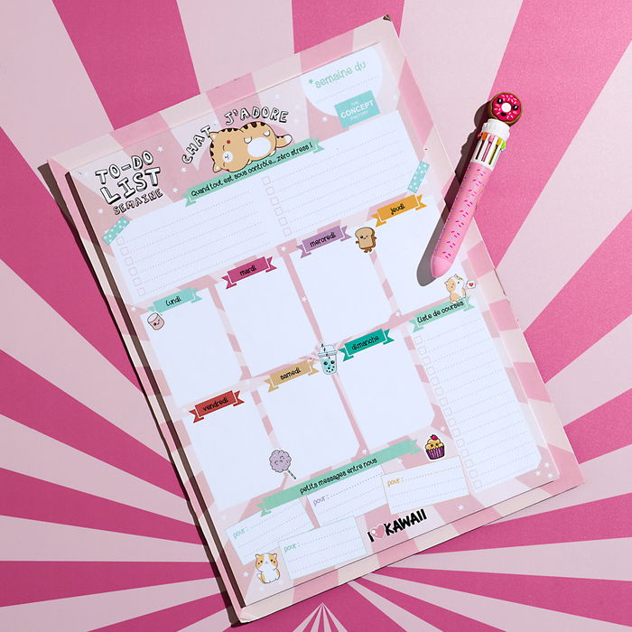 The Concept Factory Planificador Kawaii 28x38 cm Modelos Panda y Gato Surtidos