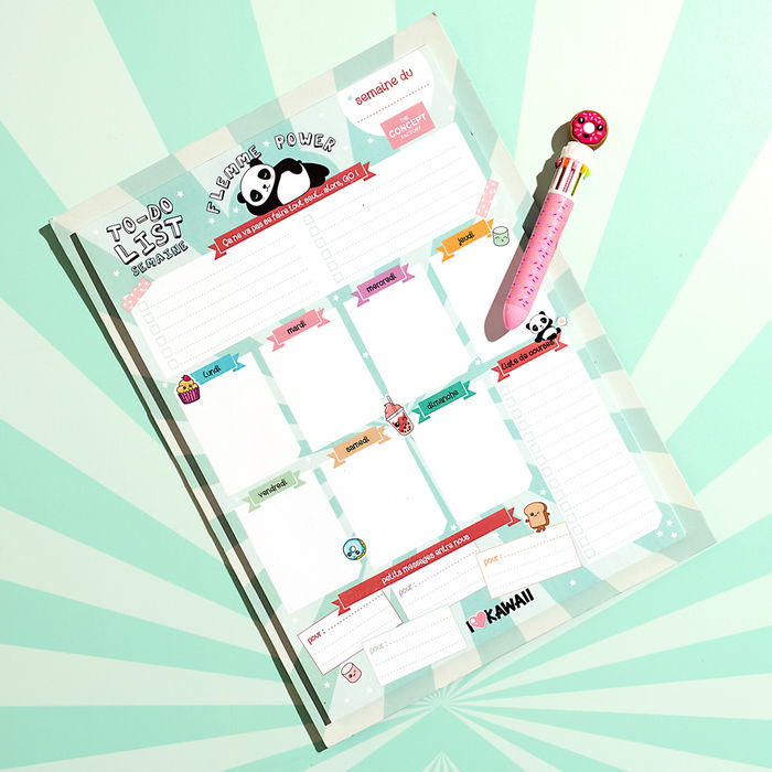 The Concept Factory Planificador Kawaii 28x38 cm Modelos Panda y Gato Surtidos